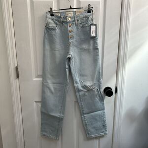 NWT Universal Thread Jeans 00L Rigid Denim High Rise Light Wash Button Fly